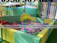 Khung nhà bóng trẻ em bọc simili, khung nhà bóng mềm trẻ em