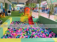 Khung nhà bóng mềm bọc da trẻ em, khung quây nhà banh hạt sứ trẻ em