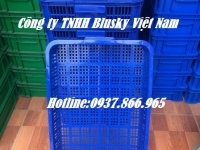 Sóng nhựa có lỗ cao 10, sọt nhựa rỗng, sóng nhựa, sọt cao 10cm, bán sọt nhựa