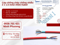 Dây cáp điện chống cháy chống nhiễu 2x1.5mm2 sẵn kho Đà Nẵng, Hà Nội, Hồ Chí Minh