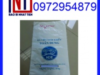 Cung cấp bao PP trắng đựng nước đá, in bao bì đựng nước đá