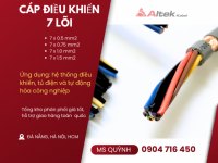Cáp 7x0.5, 7x0.75, 7x1.0, 7x1.5 dùng cho tự động hóa, thang máy sẵn kho Đà Nẵng, Hà Nội