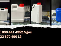 Can nhựa 1 lít đựng dung môi hữu cơ, bình nhựa 500ml đựng cồn công nghiệp, cồn y tế… 