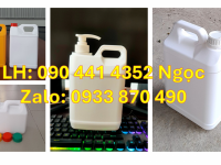 Can nhựa vuông 5 lít đựng kiềm, can nhựa 2 lít đựng thuốc diệt sâu bọ 