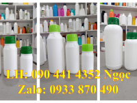 Chai nhựa 1 lít vuông đựng bazơ, bình nhựa 500ml đựng phẩm màu