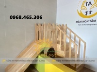 Cầu trượt gỗ liên hoàn, bộ cầu trượt gỗ trẻ em