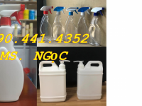 Vỏ can nhựa 500ml đựng mỹ phẩm, can tròn 1 lít đựng dược liệu spa 