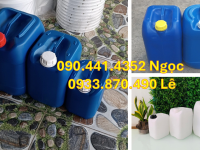 Thùng nhựa dày 30 lít vuông xanh, can nhựa 25 lít trắng, can hóa chất 20L 