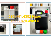 Can nhựa 1 lít màu đen đựng nhớt, can nhựa 0.5 lít tròn đựng dầu oliu 