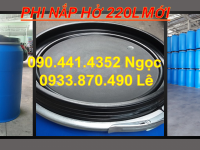 Bán thùng phuy nhựa 220 lít ( 2 đai, 4 đai) làm bè, nhà nổi, trại nuôi tôm 