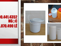 Hộp nhựa 50gr đựng nước màu Bến Tre, hủ nhựa 100gr đựng muối tôm