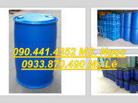 Thùng phuy nhựa mới đẹp nhất 220 lít, thùng phi nhựa 4 đai 220L nắp kín