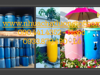 Vỏ thùng phuy nhựa 60 lít, thùng nhựa 120 lít đựng thành phần hóa học 