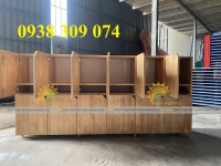 Kệ cặp mầm non AD,kệ đựng balo bằng gỗ cho bé chất lượng cao
