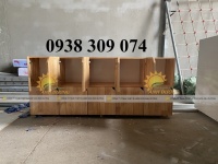 Kệ cặp mầm non AD,kệ đựng balo bằng gỗ cho bé chất lượng cao