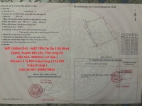 ĐẤT CHÍNH CHỦ - MẶT TIỀN Tại Ấp 3 Xã Nhựt Chánh, Huyện Bến Lức, Tỉnh Long An