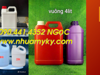 Can nhựa 1 lít đựng dầu gội, can nhựa 0.5 lít đựng nước lau tủ kính 