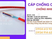 Cáp chống cháy báo cháy PCCC Altek Kabel 2x0.75/2x1.0/2x1.5/2x2.5
