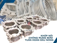 Khớp nối mềm máy bơm, khớp nối chống rung inox mặt bích, khớp nối chống rung dùng cho bơm tuần hoàn