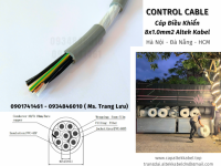 Cáp điều khiển 8 lõi có sẵn Đà Nẵng, Nghệ An, Hà Tĩnh, Huế