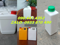 Can nhựa 5 lít đựng bảng nguyên liệu hóa học, bình nhựa 2 lít đựng gel