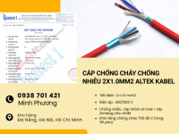 Cáp điện chống cháy chống nhiễu 2x1.0 Altek Kabel Hải Phòng, Lào Cai, Quảng Ninh