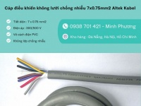 Cáp tín hiệu không lưới Altek Kabel 7x0.75mm2 kho tại Đà Nẵng, Hà Nội, Hồ Chí Minh