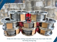 Khớp nối mềm inox, khớp nối mềm nối bích, khớp nối inox công nghiệp
