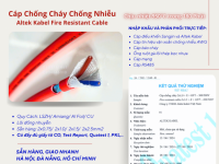 Cáp chống cháy chống nhiễu 2x0.75/2x1.0/2x1.5/2x2.5 - Altek Kabel