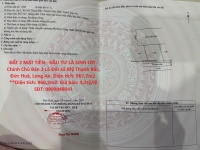 ĐẤT 2 MẶT TIỀN - ĐẦU TƯ LÀ SINH LỜI - Chính Chủ Bán 2 Lô Đất xã Mỹ Thạnh Bắc, Đức Huệ, Long An