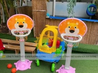 Cột bóng rổ mầm non, khung thành mầm non,xe trượt dốc trẻ em
