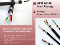 Cáp tín hiệu RS485 1 Pair/ 2 Pair 18AWG chống nhiễu – Giá tốt, sẵn kho Đà Nẵng