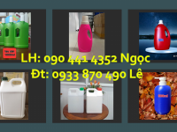 Can nhựa 500ml đựng nước lau sàn, can 1 lít màu xanh lá đựng nước rửa chén 