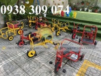 Xe đạp đôi 3 bánh mầm non, xe đạp xích lô trẻ em 3 bánh