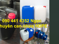 SX can nhựa 25 lít đựng kiềm, can nhựa 20 lít trắng, can nhựa 25 lít hóa chất vuông xanh 