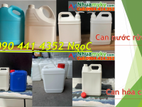 Can nhựa 1 lít vuông đựng axit, vỏ can nhựa 500ml đựng nhớt xe máy 