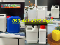 Can nhựa 1 lít vuông đựng axit, vỏ can nhựa 500ml đựng nhớt xe máy 