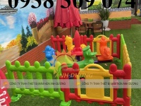 Hàng rào nhựa lắp ghép mầm non, hàng rào nhựa cho bé mầm non