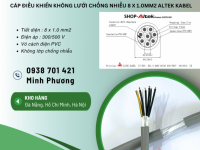 Cáp điều khiển không lưới chống nhiễu 8x1.0mm² – Dây điều khiển 8 lõi 1.0 chất lượng