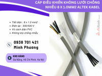 Cáp điều khiển không lưới chống nhiễu 8x1.0mm² – Dây điều khiển 8 lõi 1.0 chất lượng