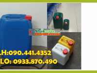 Chuyên sx can nhựa 10 lít vuông trắng, can nhựa 20 màu vàng, can 25 lít tròn đựng nhớt 