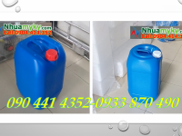 Can nhựa 30 lít trắng, can xanh 25 lít tròn, can nhựa 20 lít vuông đựng hóa chất 