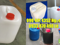Công ty sx can 20 lít màu phân loại hóa chất, can nhựa 25 lít vuông nắp đỏ, trắng, xanh 