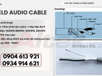Cáp tín hiệu chống nhiễu 16AWG/18AWG/20AWG/22AWG Altek Kabel 