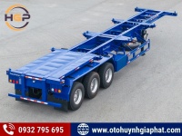 Rơ mooc xương 3 trục 40 feet THACO 8 và 12 khóa