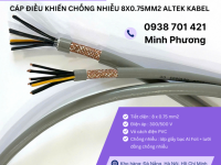 Cáp điều khiển chống nhiễu 8x0.75mm² – Giải pháp truyền tín hiệu ổn định
