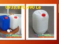 Can nhựa vuông 30 lít dày đựng vi sinh, can nhựa 25L đựng hóa chất pha chế 