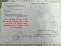CHÍNH CHỦ BÁN ĐẤT Tại Vị Trí Đắc Địa mặt tiền Khu dân cư Tắc Cá Cháy, xã An Thới Đông, Cần Giờ. Dt