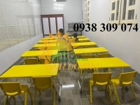 Bàn ghế nhựa mầm non, bàn ghế gỗ gấp gọn cho bé mầm non
