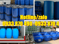 Bán thùng phuy nhựa 60 lít, thùng phuy 120 lít đựng thuốc nhuộm, vỏ thùng phuy nhựa 220 lít nắp hở 